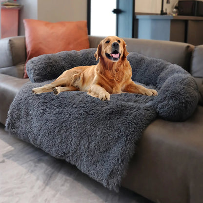 Removable Plush Pet Large Dog Bed Sofa House Mat Kennel Winter Warm Cat Pad Washable Calming Cushion Blanket Cover Nest Car New