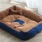 Removable Plush Pet Large Dog Bed Sofa House Mat Kennel Winter Warm Cat Pad Washable Calming Cushion Blanket Cover Nest Car New